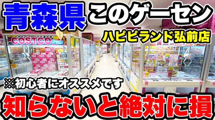 【クレーンゲーム】知らないと絶対に損！青森県にある神ゲーセンが初心者にも超オススメできる激ヤバ店舗だった！プライズフィギュア・人気景品攻略！ハピピランド弘前店