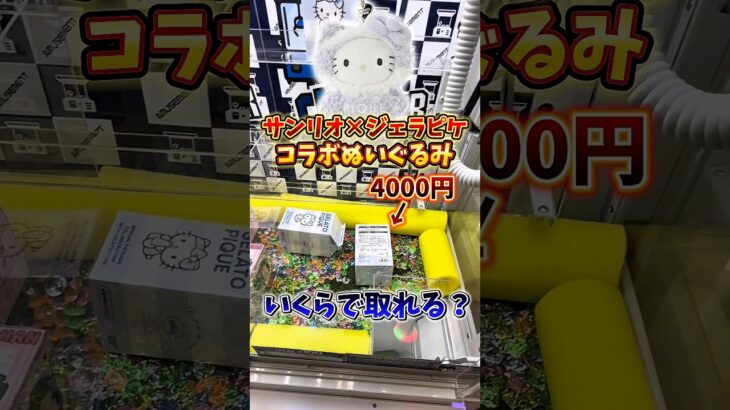 【ゲーセン】サンリオ×ジェラピケのコラボぬいぐるみがクレーンゲームに入ってたので、いくらで取れるか挑戦してみた🔥