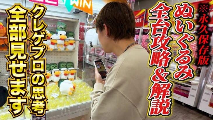 【まさかの結果】クレーンゲームのプロがぬいぐるみ全台本気で立ち回ったら景品全部取れるのか!?本気で挑戦した結果www【ゲーセン・UFOキャッチャー】