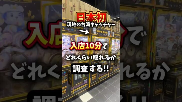 日本一取れやすいゲーセン10分でどれくらい取れる？#クレーンゲーム #ゲームセンター #ゲーセン #ufoキャッチャー #台湾キャッチャー