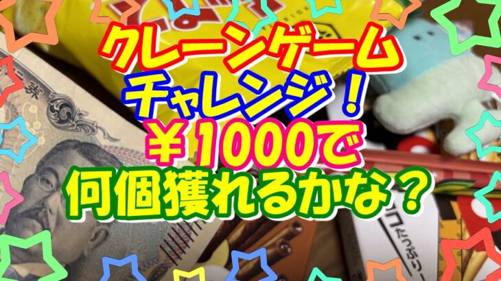 【クレーンゲーム】チャレンジ！￥1000で景品何個獲れるかな？【GiGO】