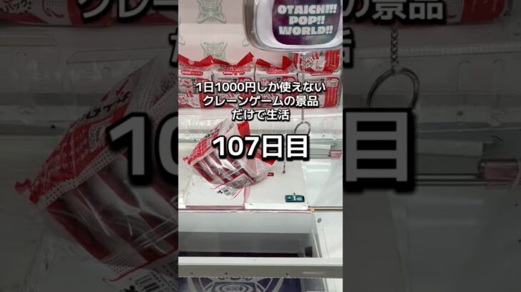 1日1000円しか使えないクレーンゲームの景品だけで生活107日目 #clawmachine #クレーンゲーム #ゲームセンター #ufoキャッチャー #ゲーセン #フック設定