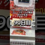 1日1000円しか使えないクレーンゲームの景品だけで生活90日目 #clawmachine #クレーンゲーム #ゲームセンター #ufoキャッチャー #ゲーセン #フック設定
