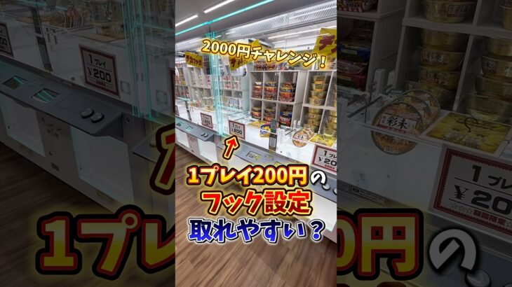 【ゲーセン】1回200円のフック設定は本当に取れやすいのか検証してみた🔥(クレーンゲーム)