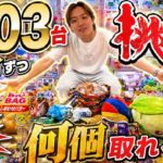 【全203台】プロなら何個取れる？1プレイずつ挑戦した結果が衝撃だった…【クレーンゲーム】