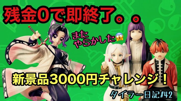 【またやらかした😱】3000円で人気景品4体は無謀すぎた？しのぶ・フリーレン一行に挑んだ結末がヤバい…。
