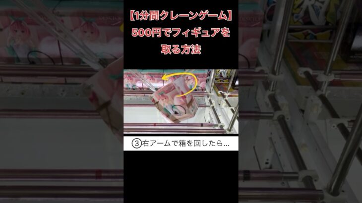500円でフィギュアを取る方法【クレーンゲーム】 #クレーンゲーム 1分間クレーンゲーム #ufoキャッチャー #倉庫系ゲーセン  #ToLOVEる #モモ