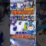 【ゲーセン】相場5000円するマスコットを確率機で狙ったらいくらかかるのか検証してみた💰(クレーンゲーム)