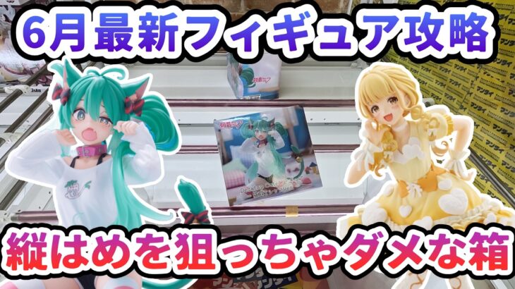 【クレーンゲーム】6月最新フィギュア攻略 縦はめを狙っちゃダメな箱 初音ミク Desktop Cute フィギュア 猫耳Tシャツver