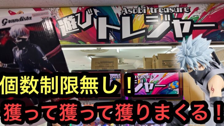 Grandistaのカカシと金木くんの個数制限が無い！お金が無くなるまで獲りまくった結果帰りの電車が大変だった…【遊びトレジャー】【クレーンゲーム】【JapaneseClawMachine】