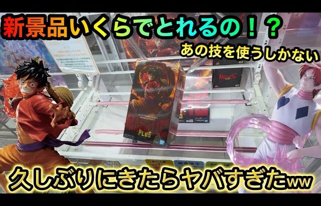 【クレーンゲーム】ONE PIECE HUNTER×HUNTER新景品フィギュア橋渡し攻略ゲットしたいがいくらでとれる！？【ゲームセンター】