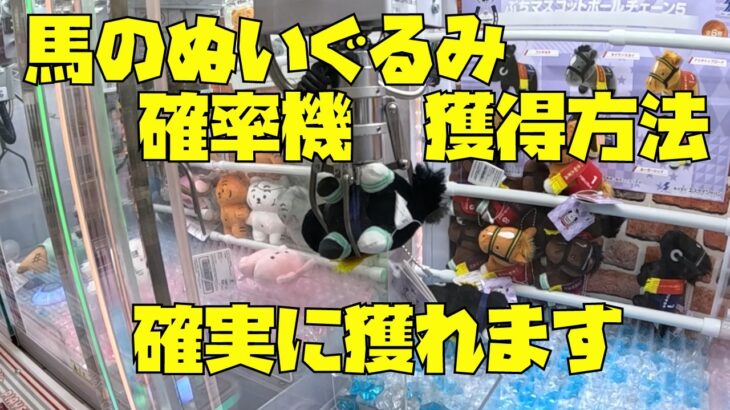 【必ず獲得】景品の馬を獲れるまでUFOキャッチャーやったら、確実に獲れました！クレーンゲーム攻略！