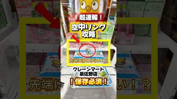 【永久保存版】空中リングはこの止め位置で取れます！ #クレーンゲーム #クレーンゲーム攻略 #ufoキャッチャー #ゲームセンター #バズりたい