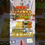 【ゲーセン】群馬で一番フックが取れやすいと噂のゲーセンで、1000円使ったら飲み物何本取れるのか検証してみた🔥(クレーンゲーム)