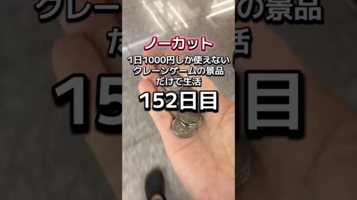 1日1000円しか使えないクレーンゲームの景品だけで生活152日目 #clawmachine #クレーンゲーム #ゲームセンター #ufoキャッチャー #ゲーセン #フック設定