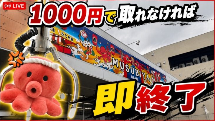 【取れなかったら即終了】1個1000円で取れなかったら直ぐに配信終わります！【予算5000円】#クレーンゲーム #ゲームセンター