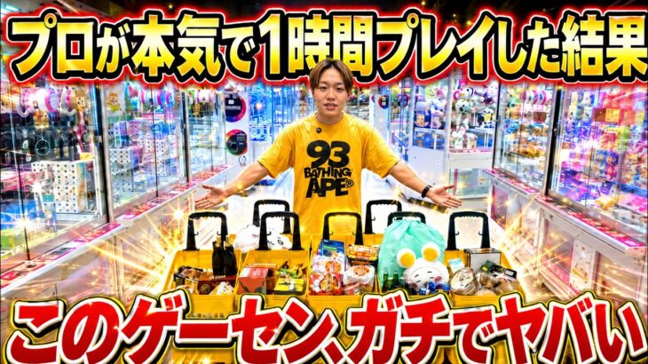 【1時間で何個取れる!?】クレーンゲームのプロが新規開店のゲーセンを本気攻略した結果…【UFOキャッチャー・ゲーセン】