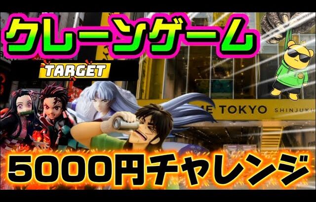 【5000円チャレンジ】今日取った者…今日カイジを取った者にのみ…明日が来るんだよ……！ LIVE IN ME TOKYO SHINJUKU #クレーンゲーム #ufoキャッチャー