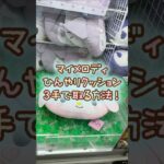 【クレーンゲーム】7/24 ラウンドワンでサンリオのハートほっぺひんやりフェイスクッションのマイメロディのぬいぐるみを3手で簡単に取る取り方のコツをお見せします！ #shorts