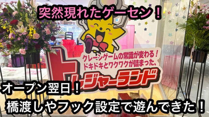 突然現れた新店舗にオープン翌日に遊びに行く！！橋渡しやフック設定で遊んできた！【トレジャーランド南港ATC店】【クレーンゲーム】【JapaneseClawMachine】【인형뽑기】【日本夾娃娃】