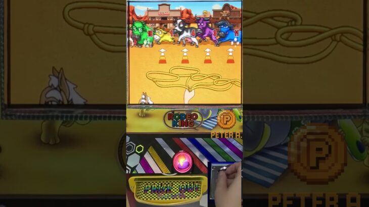 [Shorts] Rodeo King Ep5 Crazy Bull! #arcade  #coingame #コインゲーム #キッズメダル
