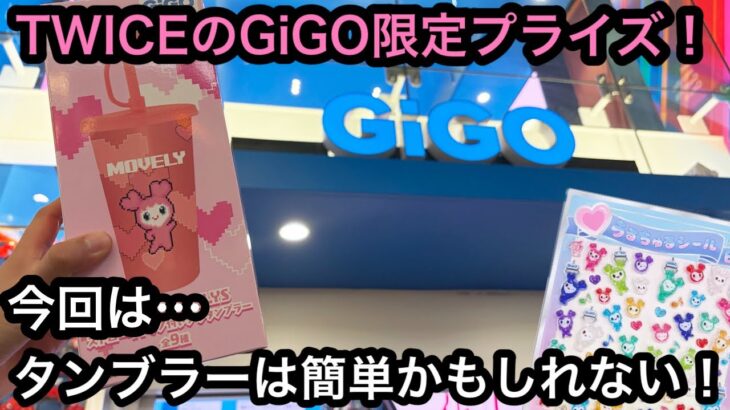 TWICEのGiGOプライズを獲りたい！今回のお店はタンブラーが獲りやすかったのでこんな風にやれば自力ゲットできます！【クレーンゲーム】【인형뽑기】【JapaneseClawMachine】