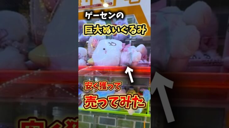 ゲーセンの巨大ぬいぐるみ取って売ってみた!? #ゲームセンター #クレーンゲーム #ufoキャッチャー
