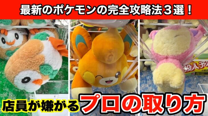 【クレーンゲーム】店員が絶対教えてくれない激ムズ新作ポケモンのぬいぐるみを攻略するコツ３選！