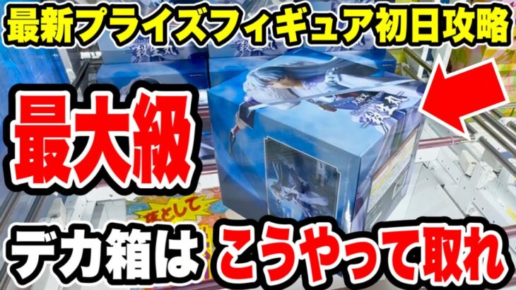 【クレーンゲーム】最新プライズフィギュア登場初日攻略！最大級の超デカ箱はこうやって取れ🔥