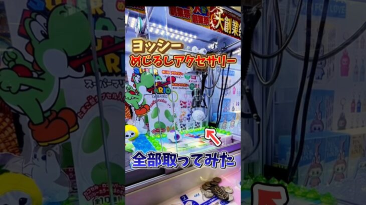 【ゲーセン】ヨッシーのめじるしアクセサリーがあったので取れるまで挑戦してみた💸