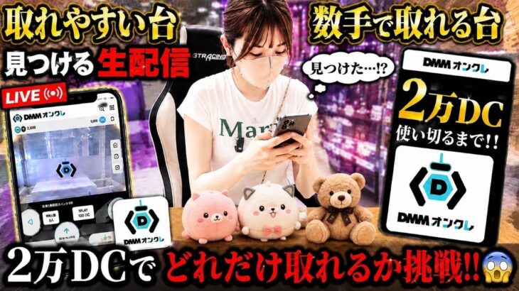 【クレーンゲーム】エグい設定を求めて話題の景品を狙おうとしたら…2万DC生配信始めます！！【ufoキャッチャー】