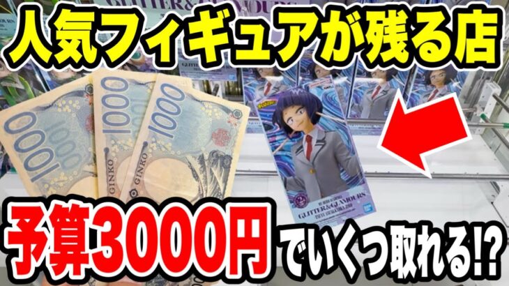 【クレーンゲーム】人気プライズが残るお店で3000円チャレンジ！景品何個取れる！？🔥