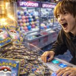 300万のポケカが当たるUFOキャッチャーにお小遣い全部ぶち込んでみたw