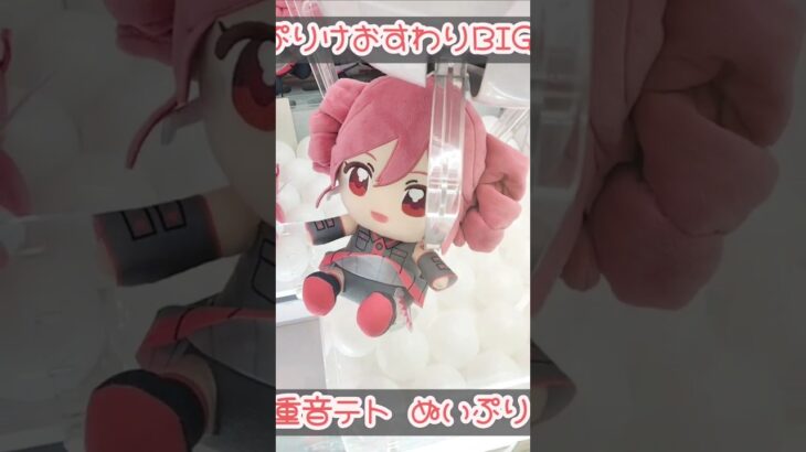まんまるカワイイ重音テトぬいぷりけおすわりBIG！ #重音テト #ぬいぐるみ #クレーンゲーム #shorts