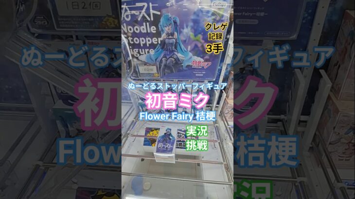 【 #クレーンゲーム 】初音ミク ぬーどるストッパー Flower Fairy 桔梗 #フィギュア #プライズ #ゲームセンター #ufoキャッチャー  #shorts 橋渡し コツ (CGS前橋)