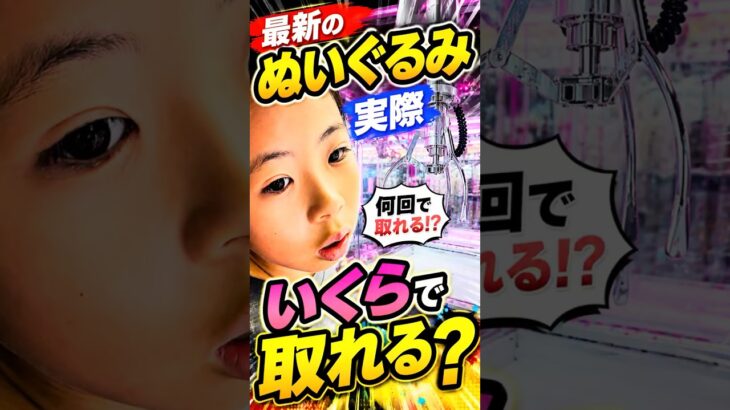 最新ぬいぐるみを本気で狙った結果。 #ゲームセンター #UFOキャッチャー #クレーンゲーム #ぬいぐるみ #最新景品 #ゲーセン #検証 #shorts #YouTubeShorts