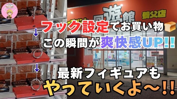 【夫婦でクレーンゲーム】フックに入った瞬間が爽快感UP!!お買い物してから最新フィギュアやっていくよ～!!
