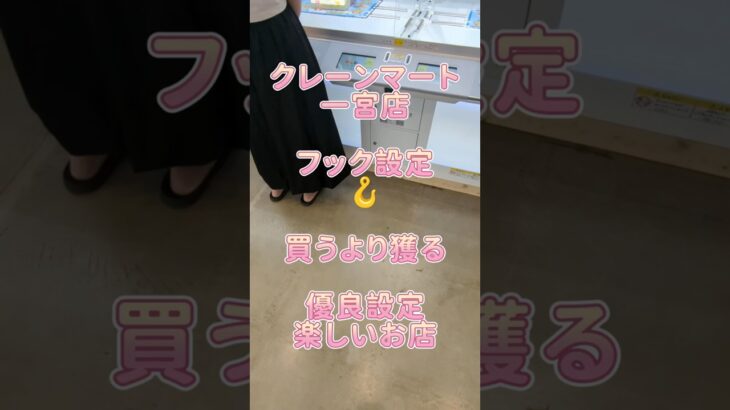 【クレーンゲーム】クレーンマート 一宮店 買うより獲る✨フック設定まだまだ優良設定 楽しいお店　 #クレーンゲーム #クレゲ #ufoキャッチャー #ゲームセンター #ゲーセン #プライズ獲得