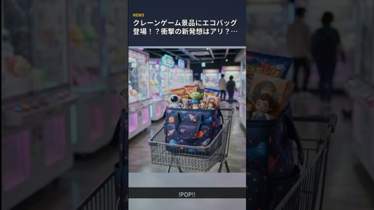 クレーンゲーム景品にエコバッグ登場！？衝撃の新発想はアリ？ナシ？