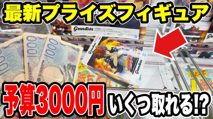 【クレーンゲーム】最新プライズを予算3000円で攻略！新景品いくつ取れる！？
