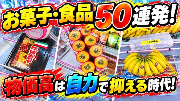 【永久保存版】お菓子・食品攻略50連発！物価高は自力で抑える時代！【クレーンゲーム・UFOキャッチャー】
