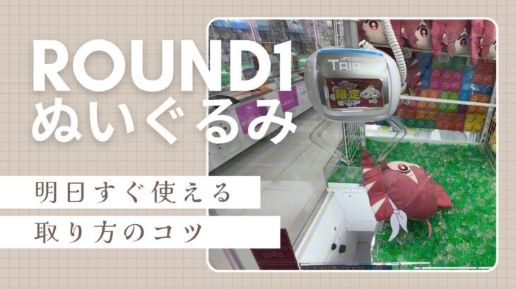 【クレーンゲーム】9/8 ラウンドワンでぬいぐるみを簡単に取る取り方のコツをお見せします！
