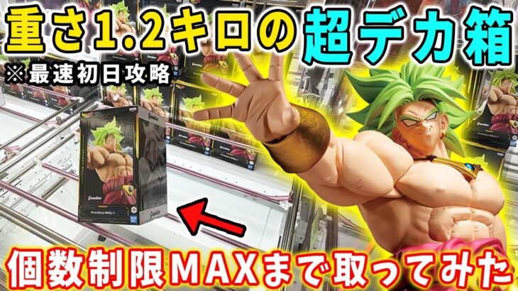 【クレーンゲーム】超デカ箱のドラゴンボール Grandista ブロリーを最速初日攻略！個数制限MAXまで取ってみた結果がこちら。 万代書店川越店 倉庫系  リボーン