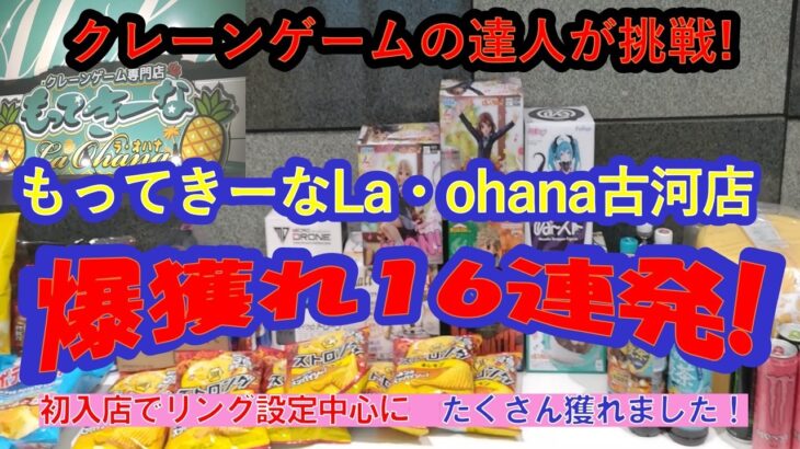 【店舗攻略&爆獲爽快動画】クレーンゲームの達人が、茨城県のもってきーな La・ohana 古河店 に初入店。リング設定を中心に人気景品を爆獲します❗フィニッシュホールドを参考にして是非お店で試してね♡