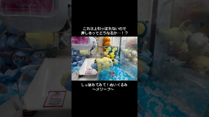 【うわああああ】巨大なメリープここまできたが…　#ポケモン#pokemon #ポケットモンスター #クレーンゲーム#ぬいぐるみ