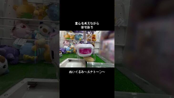 【お月見】軽そうだけど重心が難しいルナトーンとの戦い　#ポケモン#pokemon #ポケットモンスター #クレーンゲーム#ぬいぐるみ