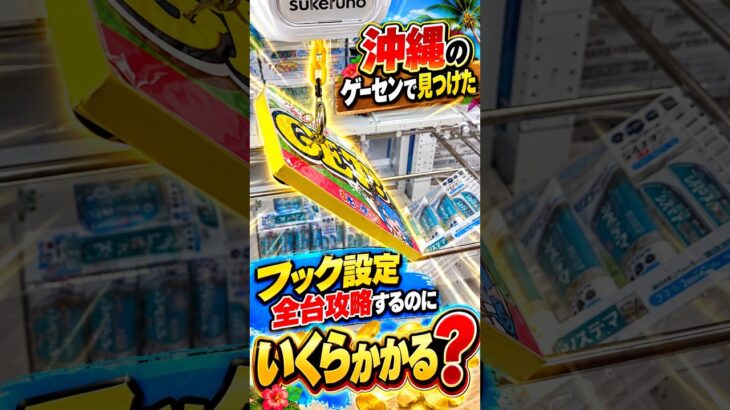 沖縄のゲーセンでフック設定全台攻略するのにいくらかかるのか検証したらまさかの、、、#shorts #クレーンゲーム #ufoキャッチャー # ゲーセン #ゲームセンター #arcade