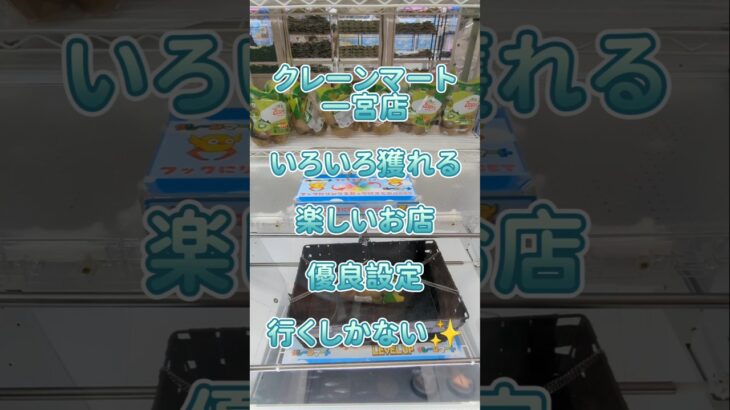 【クレーンゲーム】クレーンマート 一宮店 いろいろ獲れる 楽しいお店 行くしかない✨ #クレーンゲーム #クレゲ #ゲームセンター #ufoキャッチャー #ゲーセン #プライズ獲得 #新店舗