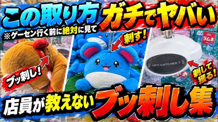 【クレーンゲーム】店員が教えてくれない裏技”ブッ刺し”集