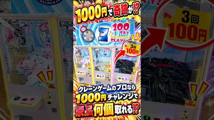 1000円でこんなに取れていいの！？ #shorts  #クレーンゲーム #ufoキャッチャー # ゲーセン #ゲームセンター #arcade